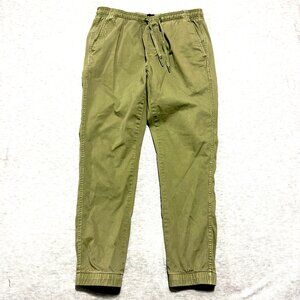 GAP Women Jogger Pants Size M (32x26) Olive Green Relaxed Boyfriend drawstrings